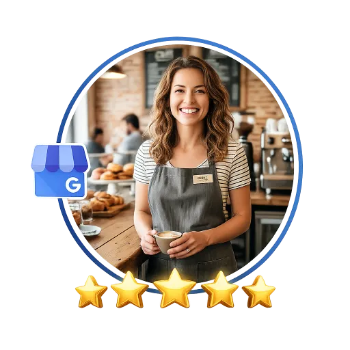 Dona de negócio local com 5 estrelas no Google