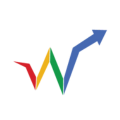 Ícone de gráfico colorido com seta azul para cima, simbolizando case de performance e crescimento de resultados em campanhas da Top Web Mkt
