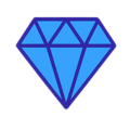 Ícone de diamante azul simbolizando o Plano Escala, solução premium para empresas que buscam escalar resultados com a Top Web Mkt